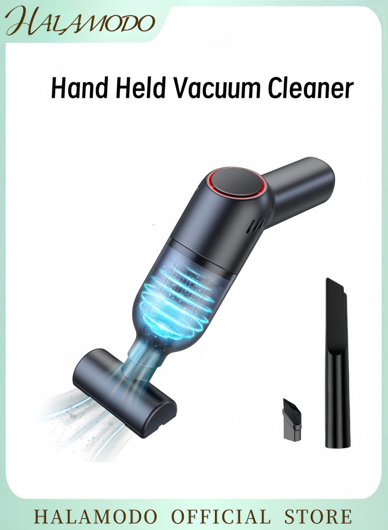 HALAMODO Hand Held Vacuum Wireless Vacuum Cleaner Cordless Handheld Auto Portable Small Car Vacuum Cleaner Dual Use Mini Vacuum Cleaner with Strong Suction for Car & Room Cleaning  - Image 1