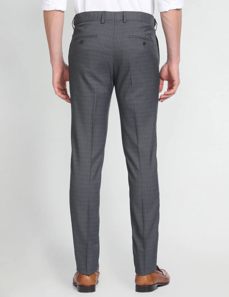 Arrow Charcoal Super Slim Fit Formal Trousers for Men | Best Price UAE