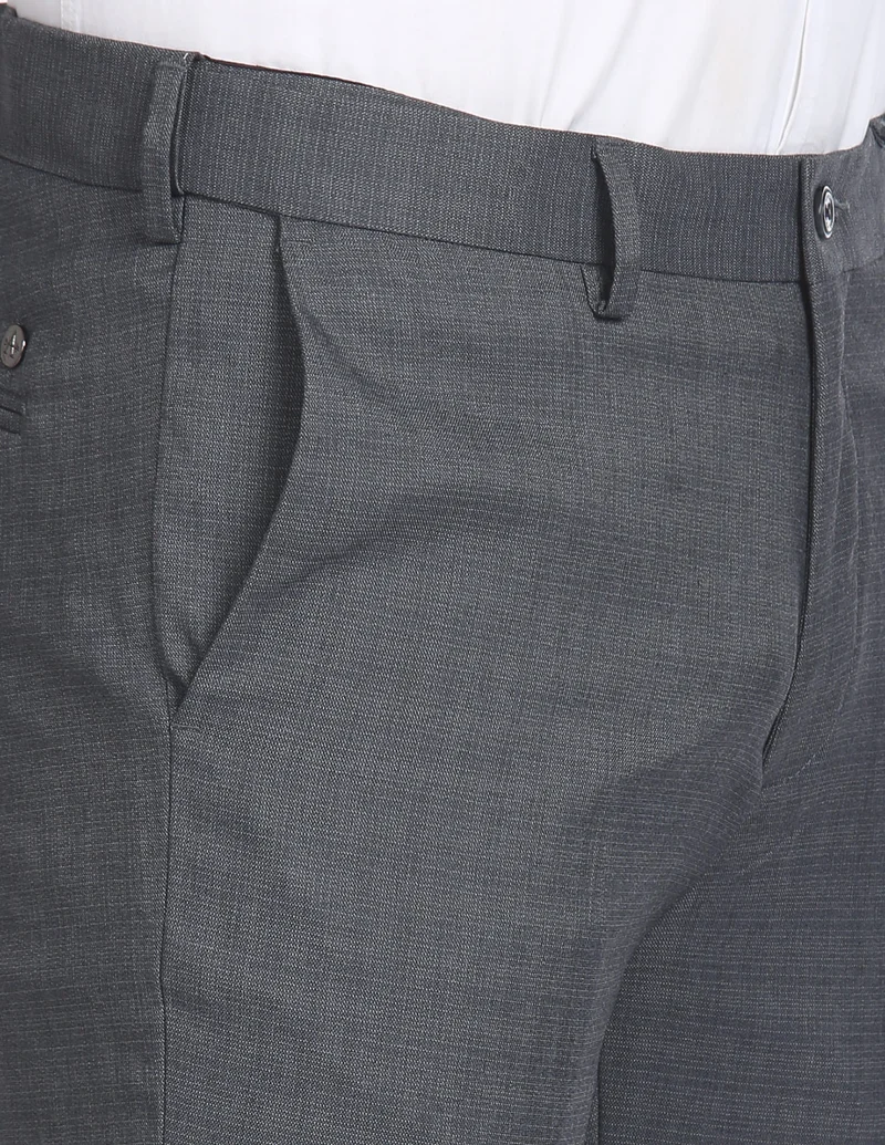 Arrow Charcoal Super Slim Fit Formal Trousers for Men | Best Price UAE