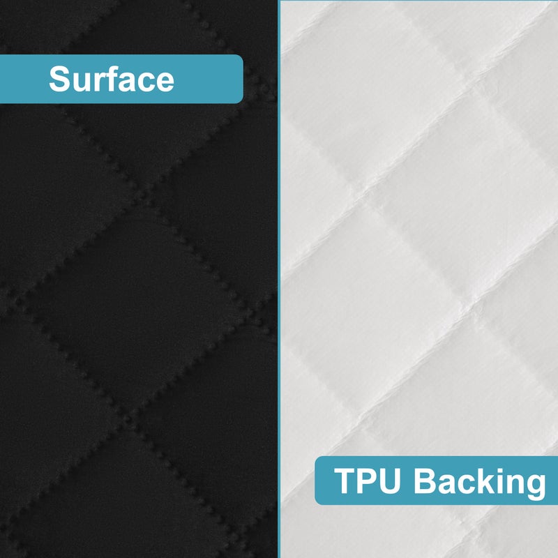 NTBAY 2 Pack Waterproof Mini Crib Mattress Protector  Quilted 24""x38"" Fitted Mattress Cover - Machine Washable - Soft and Breathable Baby Mattress Pad Sheet for Mini Crib and Baby Playards  Black - Image 3