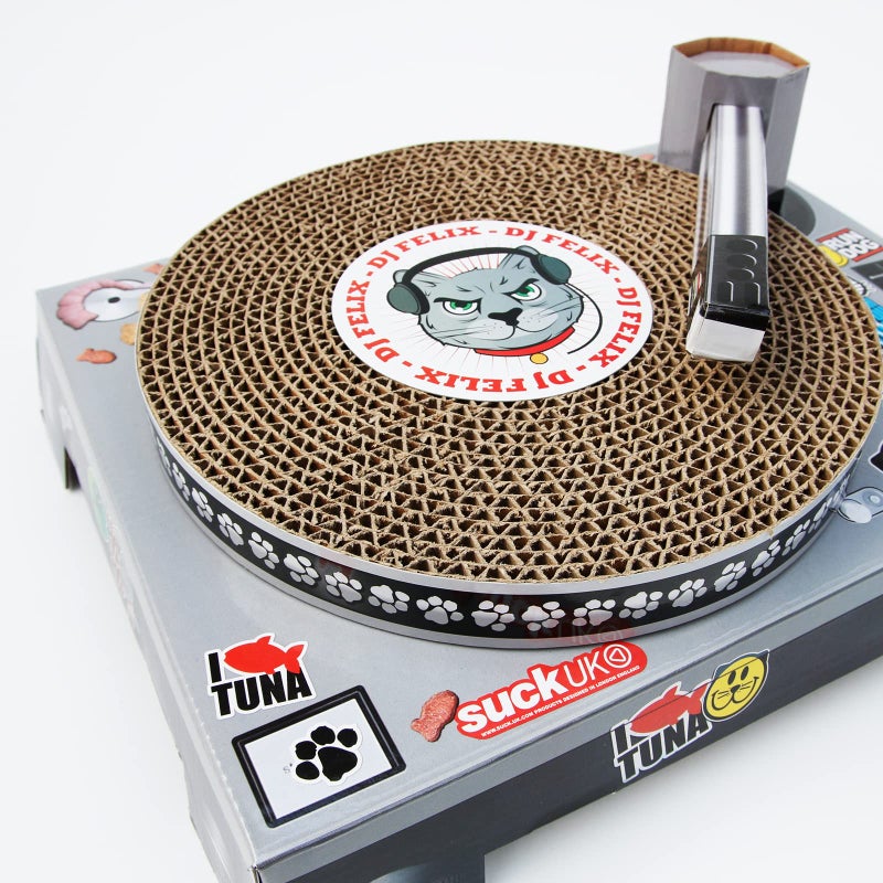 Suck UK | Cat Scratcher DJ Decks | Cardboard Cat Scratchers | Funny Cat Scratching Board | Cat Scratching Mat | Interactive Cat Toy & Kitten Toys | Cat Furniture | Cat Gifts | Novelty Gifts for Cats - Image 2