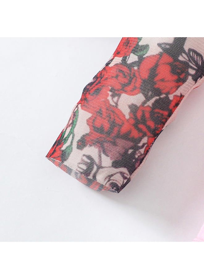 Magic Park Infant Baby Boys Girls Tattoo Sleeve Romper Bodysuit Toddler Boy Tattoo Shirts Jumpsuit, Pink-c, 9-12 Months - Image 4