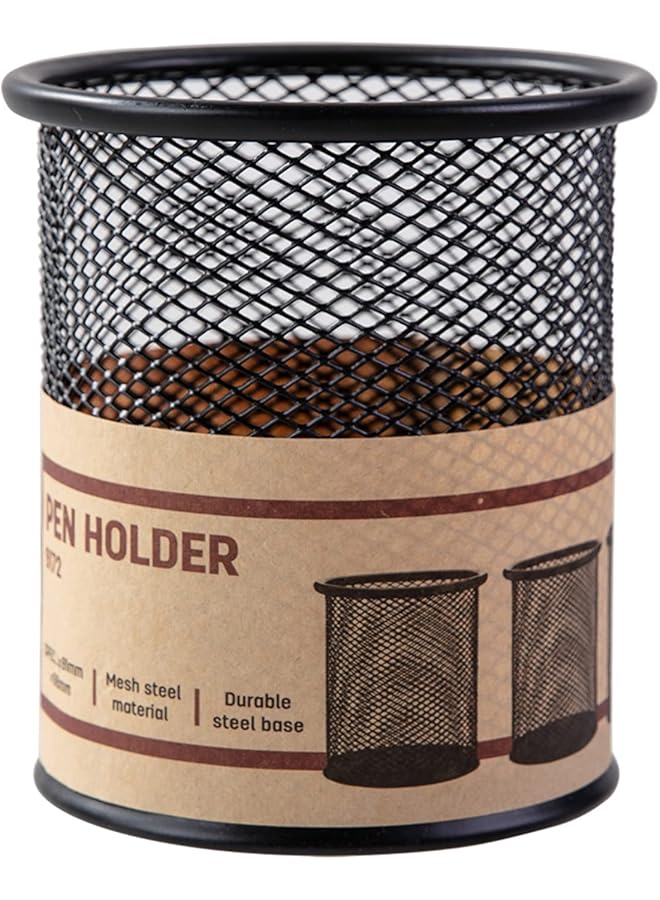 Deli Metal Holder Pen Case 91 Mm X 98 Mm Size Black - Image 1