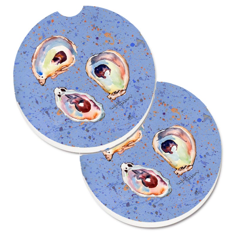 Caroline's Treasures ""Caroline's Treasures Oyster Set of 2 Cup Holder Car Coasters 8456CARC  2.56  Multicolor"" 