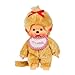 Monchhichi Sekiguchi Beige Girl with Bib RedWhite - Image 3