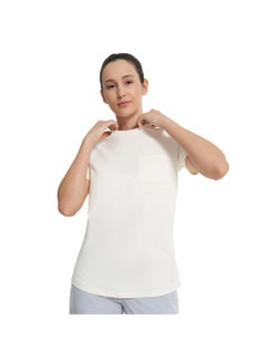 Athlex Women's T-shirt Cream, Outventure, UPF Protection, +ADD QUICKDRY Technology, Breathable Fabric, Ideal for Hiking and Outdoor Activities  - Image 1