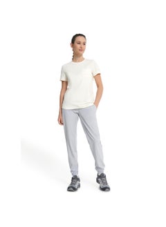 Athlex Women's T-shirt Cream, Outventure, UPF Protection, +ADD QUICKDRY Technology, Breathable Fabric, Ideal for Hiking and Outdoor Activities  - Image 4