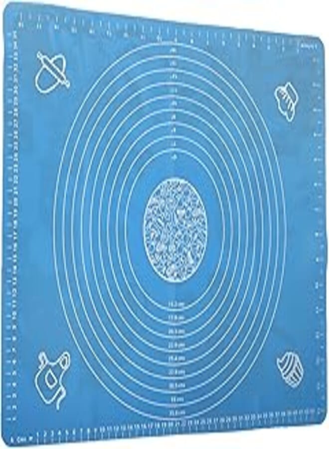 Silicone Dough Mat, Blue - 35 by 43cm