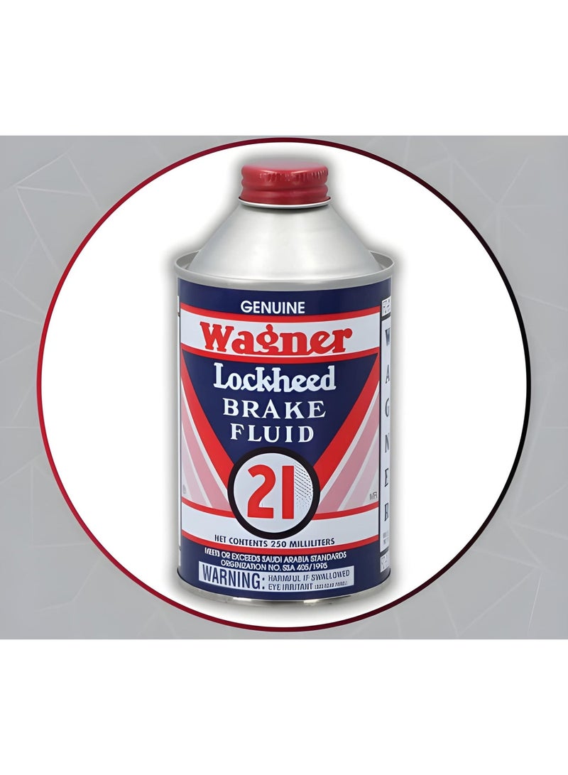 Wagner Lockheed DOT 3 Heavy Duty Brake Fluid, 250ml, Original OEM, Made in USA - Image 1