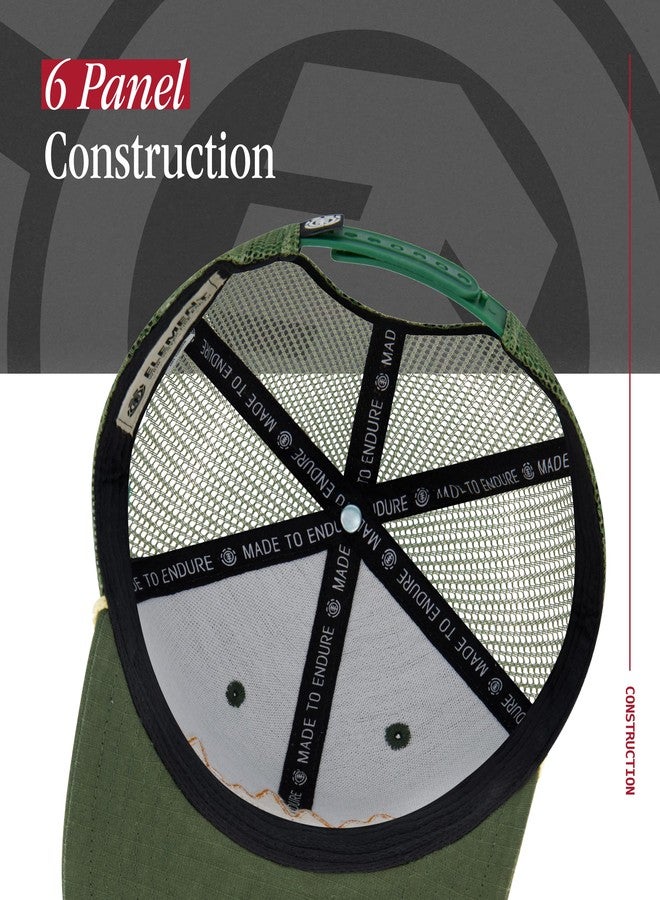 Element Trucker Hat, Adult Baseball Cap with Straight Brim, Olive, One Size, Olive, One size - Image 5