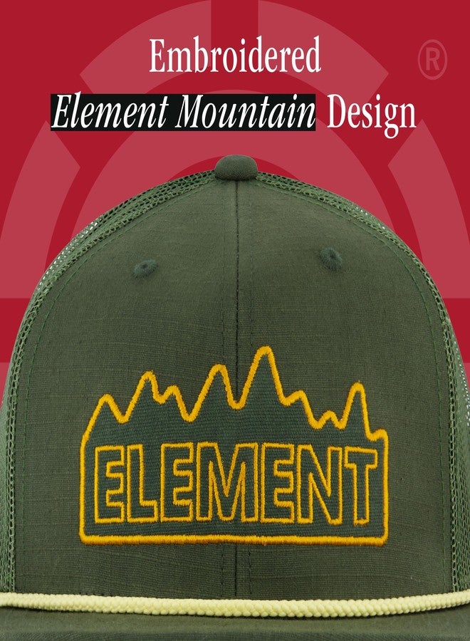 Element Trucker Hat, Adult Baseball Cap with Straight Brim, Olive, One Size, Olive, One size - Image 3