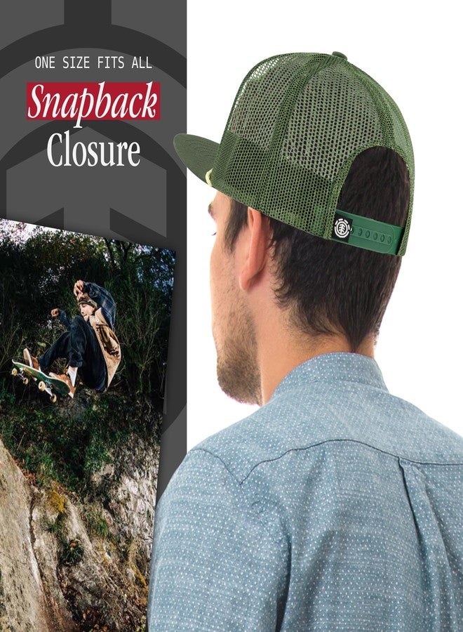 Element Trucker Hat, Adult Baseball Cap with Straight Brim, Olive, One Size, Olive, One size - Image 4