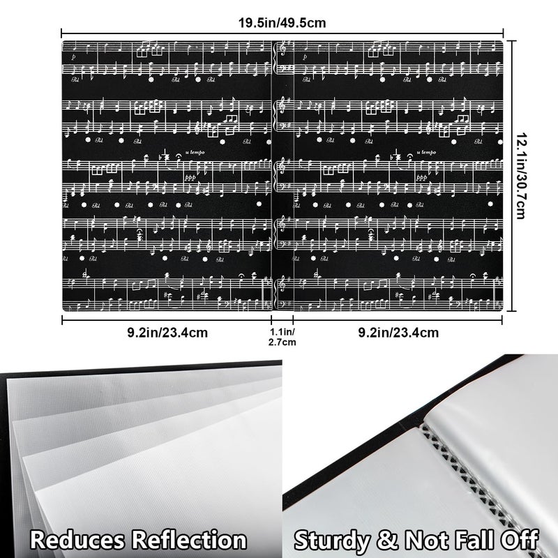 LALAOKS Music Sheet Folder 1Pack,Black - Image 2