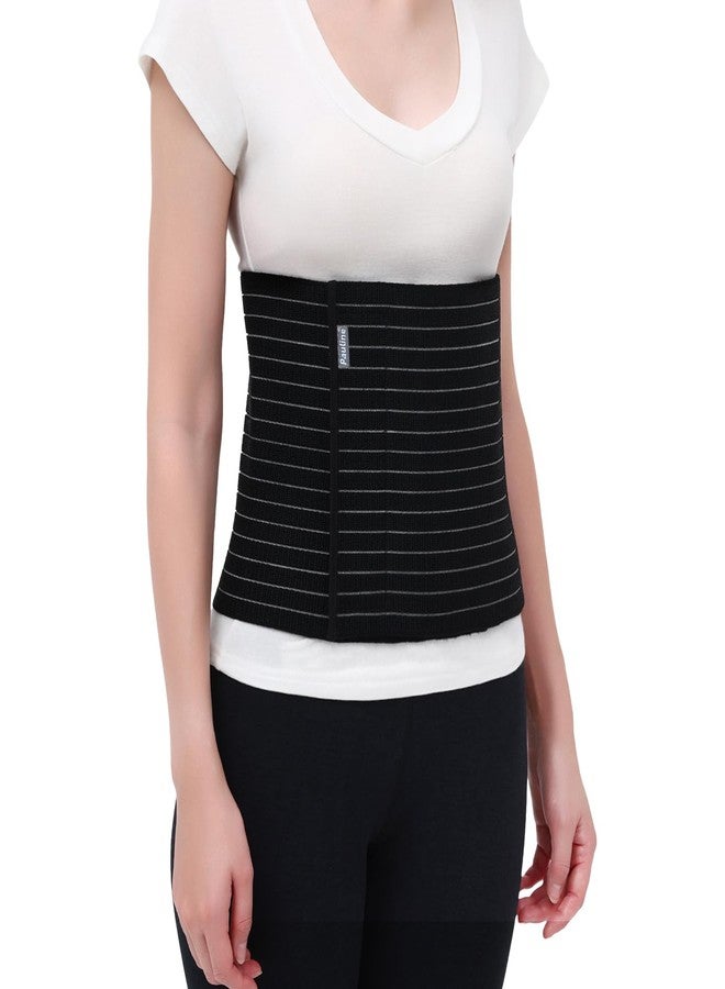 Pauline Abdominal Binder Post Surgery - Premium Belly Band for Stomach Support & Compression - Promote Recovery for Postpartum, Hysterectomy, Tummy Tuck, Hernia - Durable No-Fray Belly Wrap Waist Band (Size M, 9" High, Black) - Image 1