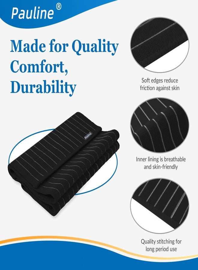 Pauline Abdominal Binder Post Surgery - Premium Belly Band for Stomach Support & Compression - Promote Recovery for Postpartum, Hysterectomy, Tummy Tuck, Hernia - Durable No-Fray Belly Wrap Waist Band (Size M, 9" High, Black) - Image 5