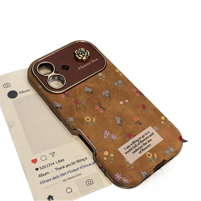 غطاء واقي، Camellia ملمس جلد، مقاوم للصدمات لـ iPhone 14 / 14 Plus / 14 Pro / 14 Pro Max، حماية من السقوط لترتيب الأغراض للاستخدام العملي خفيف الحمل - Image 5