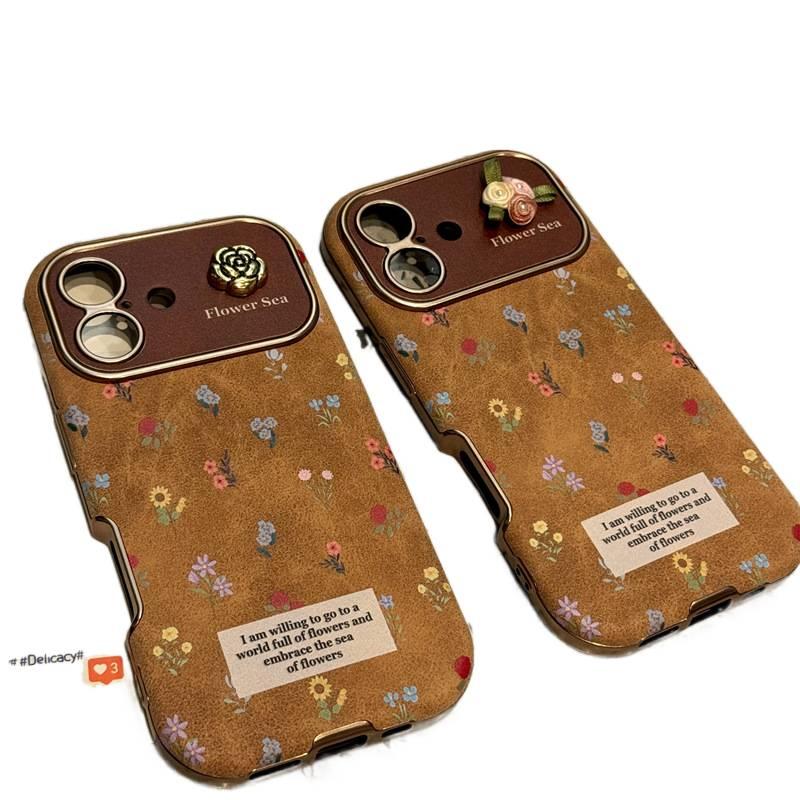غطاء واقي، Camellia ملمس جلد، مقاوم للصدمات لـ iPhone 14 / 14 Plus / 14 Pro / 14 Pro Max، حماية من السقوط لترتيب الأغراض للاستخدام العملي خفيف الحمل - Image 2