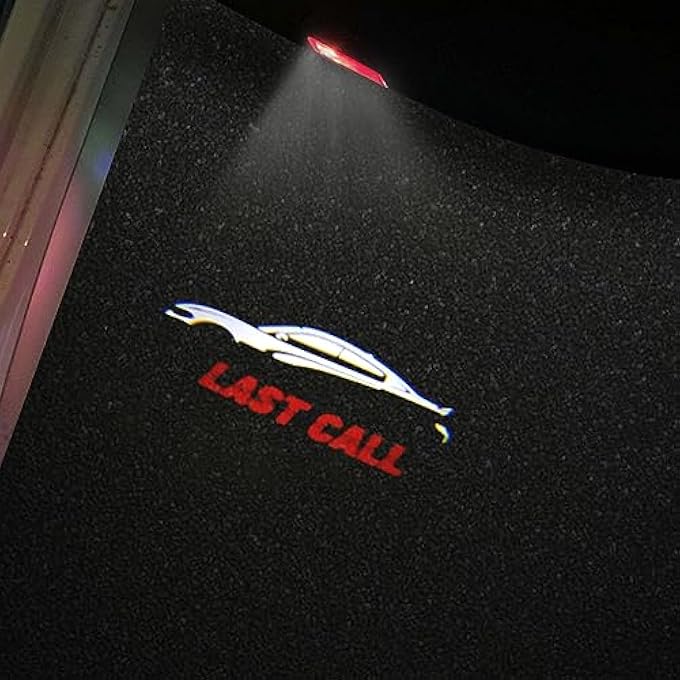uuakarin قطعتان من مصابيح شعار باب السيارة Last Call متوافقة مع Charger 2010Present Courtesy Led Ghost Shadow Light Projector Lamp Accessories Last Call 02 - Image 4