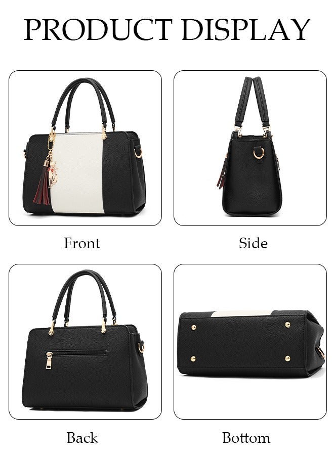 DUNISO Women's Fashion Handbag Faux Leather Crossbody Bag For Women Large Capacity Tote Bags Top Handle Satchel Fashionable Travel Shoulder Bag For Ladies - Image 3