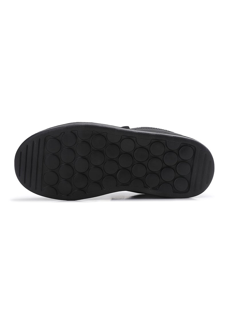 Sky View - SKYVIEW Boy Girl Shoes Hook and Loop Sports Shoes Child Leather Lightweight Breathable Athletic Running Sneakers for Unisex Kids School Shoes Black - Image 1