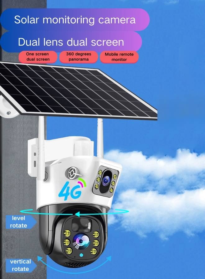 Solar monitoring camera 4G mobile phone remote wireless network indoor and outdoor universal night vision security camera - Image 3
