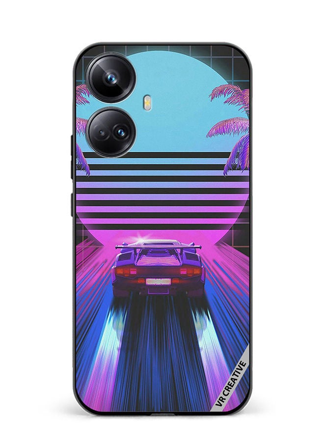 VR CREATIVE Protective Case Cover For Realme 10 Pro Plus Retro Synthwave Ps4 Design Multicolour - Image 1