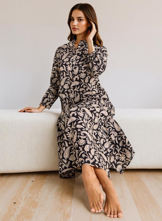 سبلاش فيڤ قميص نوم مطبوع - Image 1