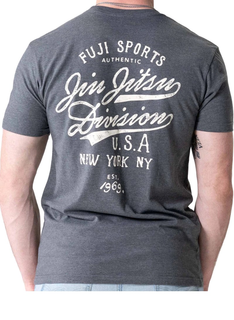 Fuji FUJI MENS JIU JITSU FLOW T-SHIRT HEATHER HEAVY METAL GREY - Image 4