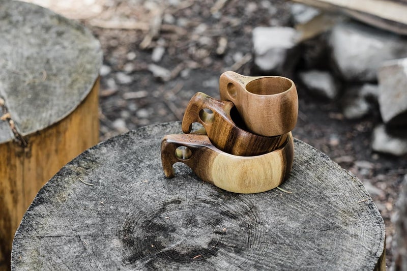 BareBones Kuksa Wooden Drinking Cup 16 oz - Ergonomic Acacia Wood Design - Image 5