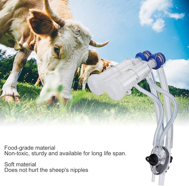 Goat Milking Cluster Kit with Milker Claw Assembly for Mobile Milking Machine - Image 1