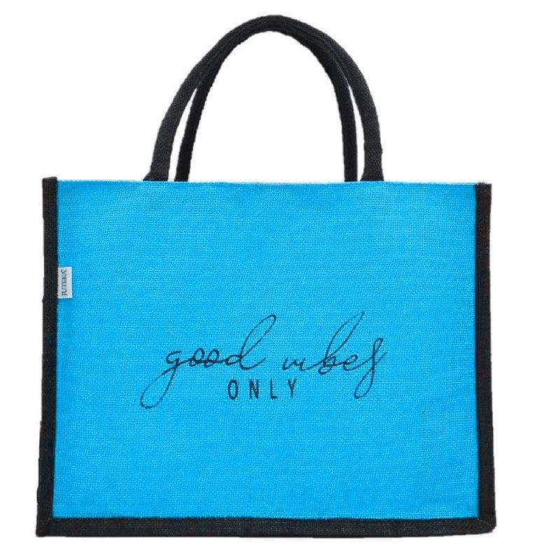 JUTEKA quote printed Jute Bag for Lunch, Office, Grocery, Picnic, Tiffin, Shopping Hand Bag with padded cotton handles… - Image 2