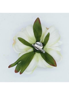 Kriccio Peony Flower Hair Clip Hanfu Hairpin Bridesmaid Pin up Flower Brooch Party Wedding Decor (one size, white)  - Image 4