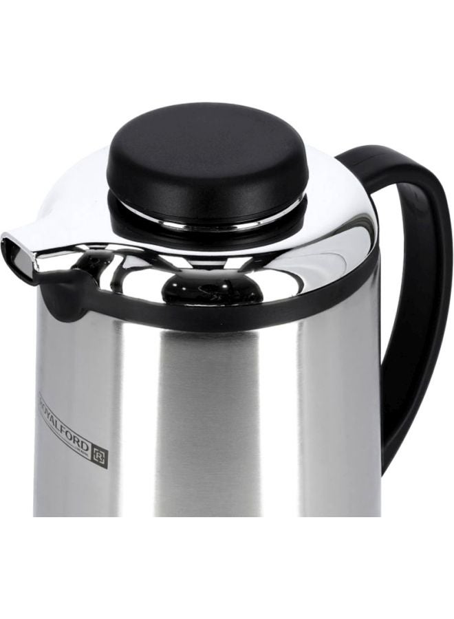 Royalford 1900 Ml 640Z Stainless Steel Vacuum Flask Ss Inner Pot 12 Hours Hot And 24 Hours Cold Multi Color 14.5X14.5X29 Cm Silver/Black - Image 4