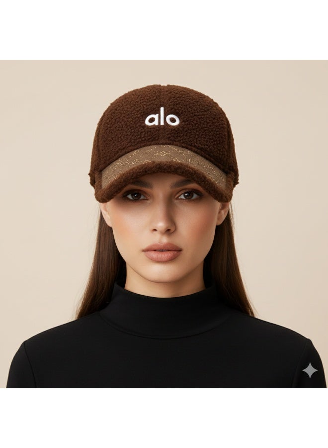 alo Soft Aloe Sherpa Cap - Luxury Casual Sports Hat in Brown - Image 4