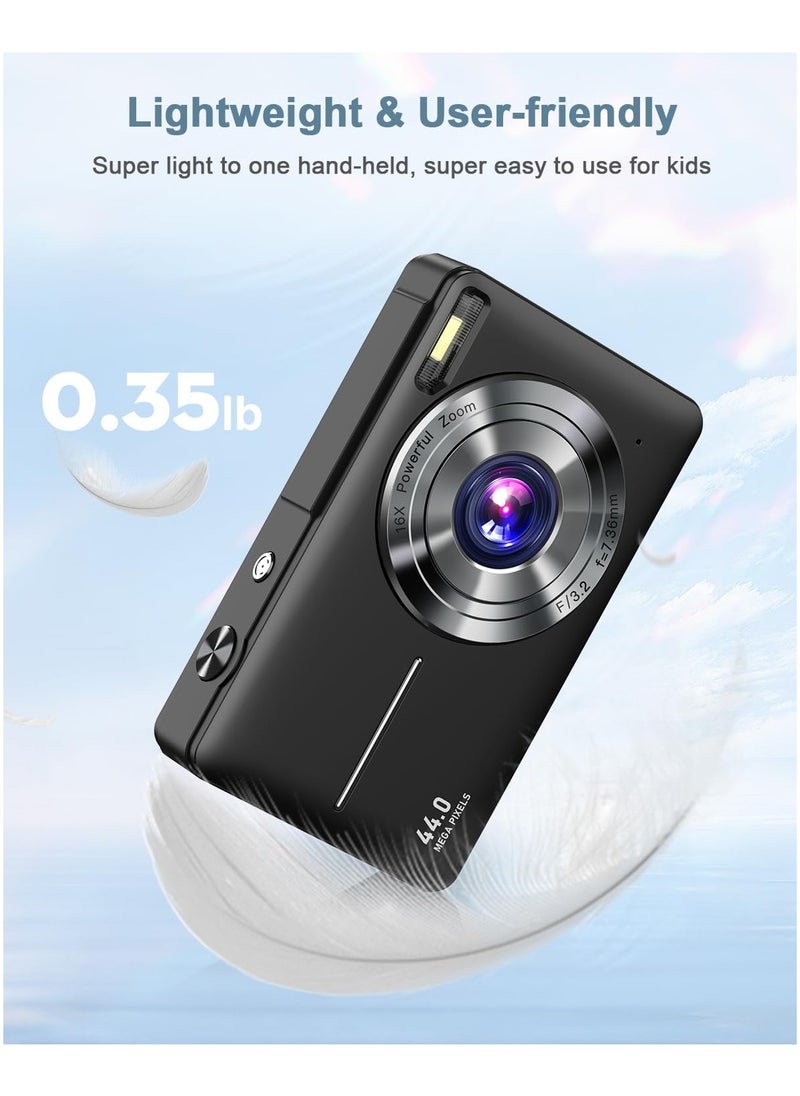 Lecran Digital Camera, FHD 1080P Camera, Digital Point and Shoot Camera with 16X Zoom Anti Shake, Compact Small Camera for Boys Girls Kids  - Image 5