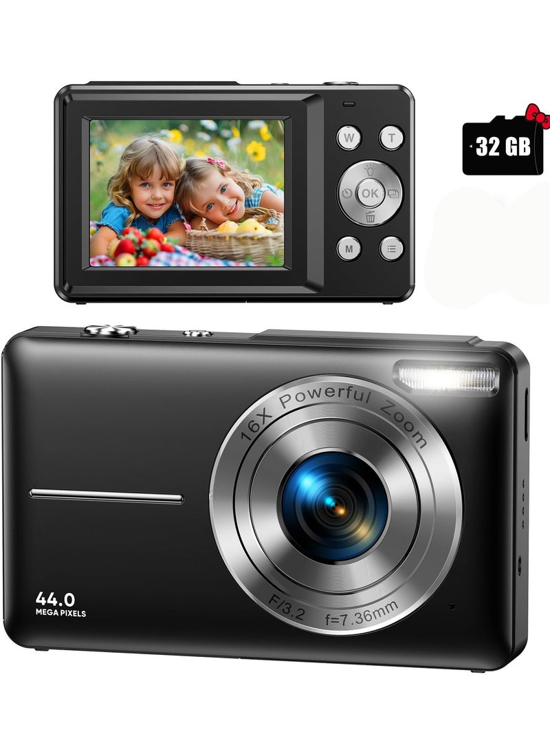 Lecran Digital Camera, FHD 1080P Camera, Digital Point and Shoot Camera with 16X Zoom Anti Shake, Compact Small Camera for Boys Girls Kids  - Image 2