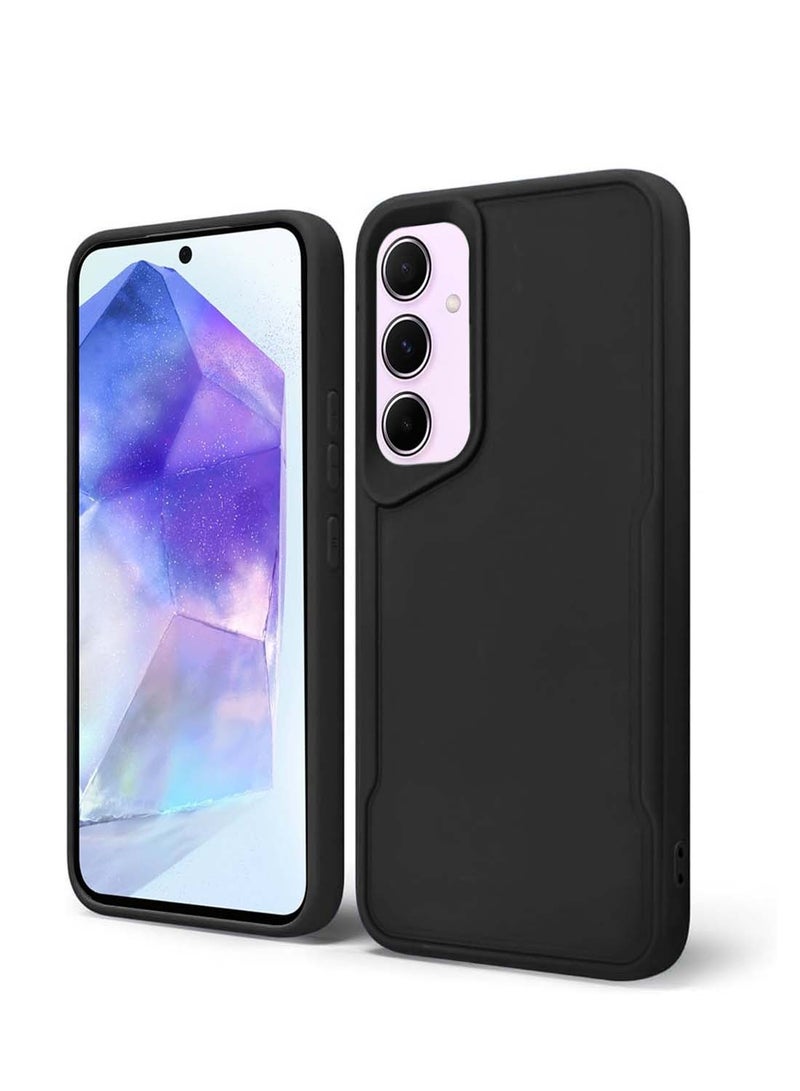 Wtech Soft Liquid Silicone Case Cover For Samsung Galaxy A55 5G 2024 Black - Image 1