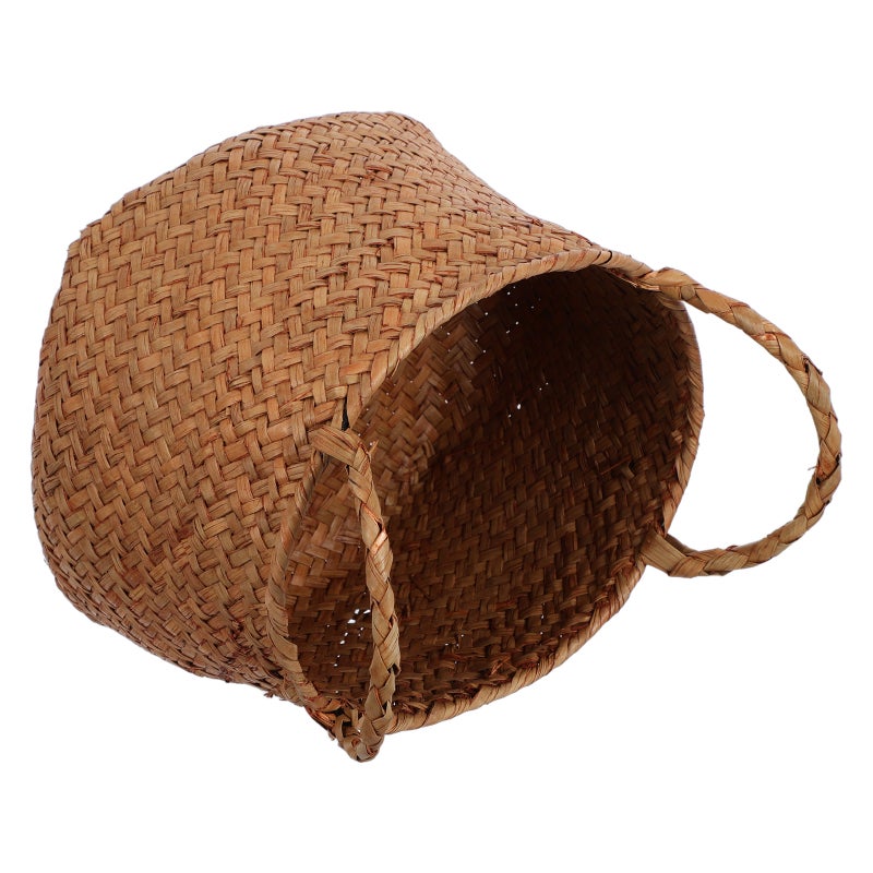 Woven Storage Box Japanese Style Woven Sundries Basket Cosmetics Organizer Box Flower Basket - Image 5
