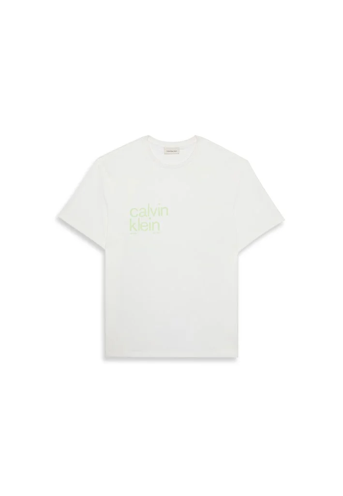 كالفن كلاين جينز تيشيرت مريح بطبعة دائرية