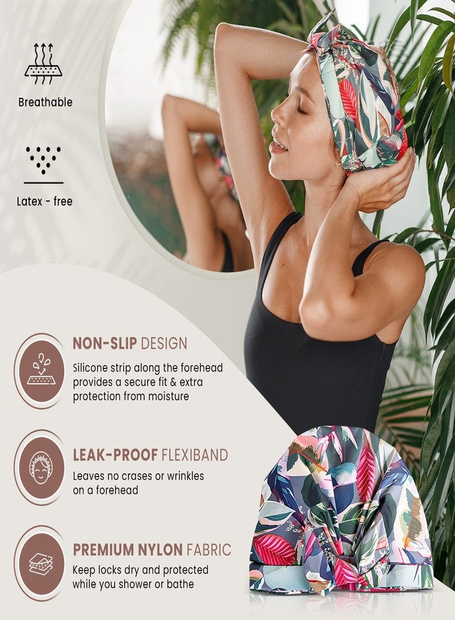 SMPL objects Reusable Shower Cap for Women Reusable Waterproof - Leakproof, Nonslip Hair Cap for Shower Flexiband - Soft, Breathable, Durable Mother’s Day Shower Caps by SMPL OBJECTS - Image 2