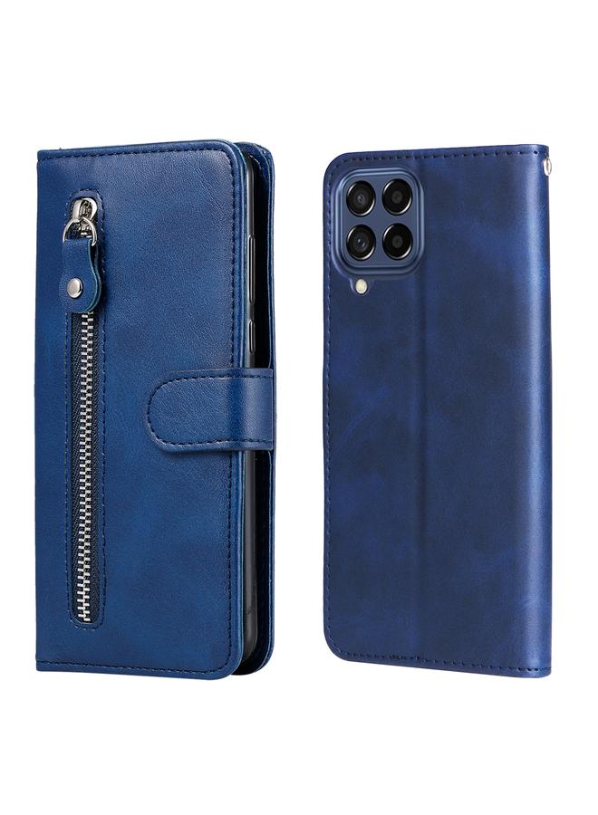 S-TOP Case For Samsung Galaxy M53 5G Calf Texture Zipper Leather Phone Case - Image 1