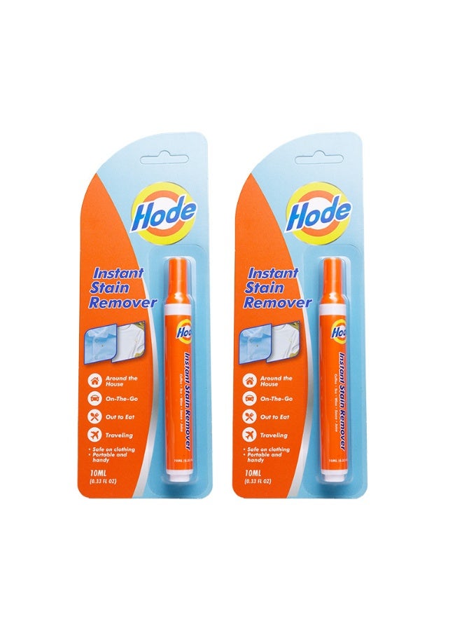 Hode 2 PCS Instant Spot Cleaner Decontamination Pen，Stain Remover for Clothes, Multipurpose Bleach Pen, Portable & Travel-Friendly, Works on Food & Drink Stains - Image 1