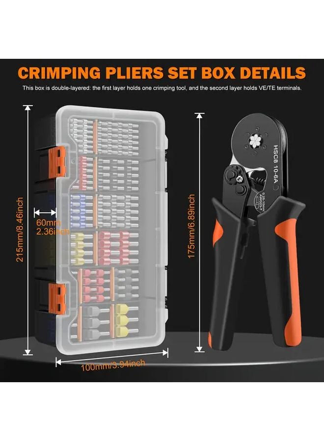 HSC8 10 6A 950PCS Crimping Tool Box Set With Connectors Adaptive Ratchet - Image 4