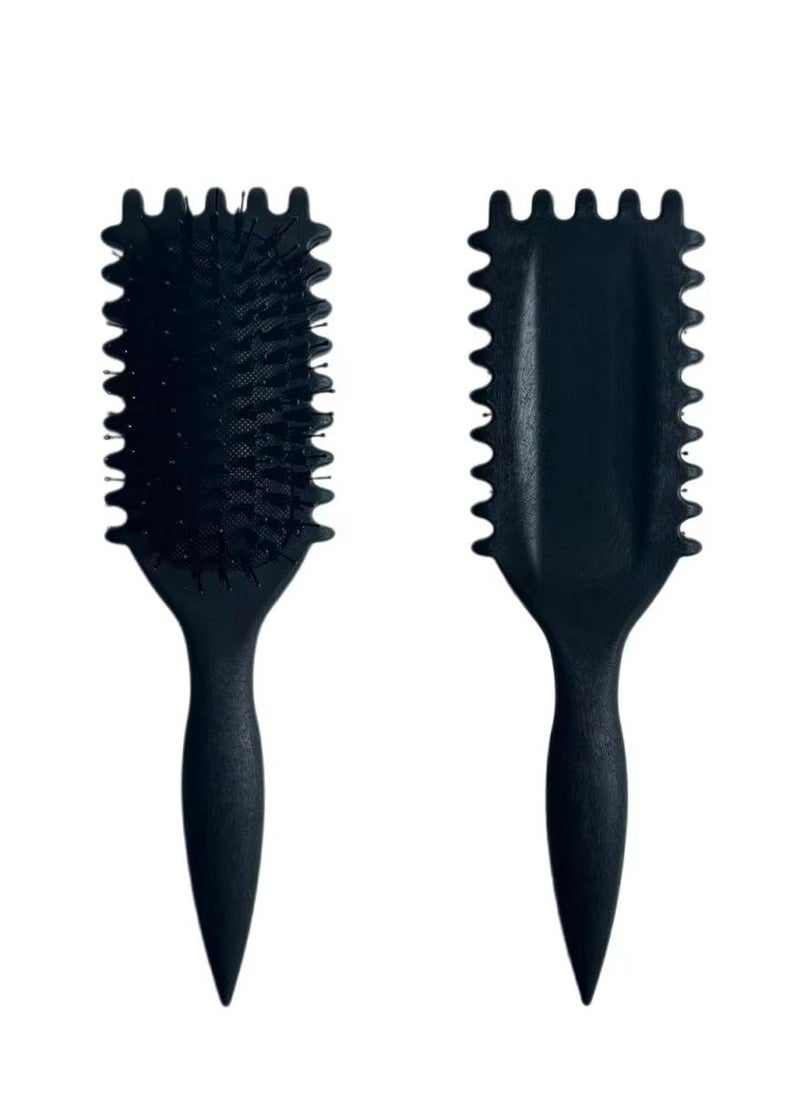 Generic - 2024 Newest Bounce Curl Brush,Bounce Curl Defining Brush,Curl Defining Brush,Hair Brush Styling Brush,Shaping and Defining Curls for Women Girls (Color : Black) - Image 1