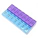 MAYFIVE Weekly Pill Organizer 2 Times A Day 7 Day Pill Box Holder Large Daily Medicine Organizer Travel Pill Case Pill Container 2 Times BluePurple - Image 4