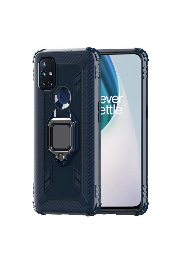 erorex Case For OnePlus Nord N10 5G Carbon Fiber Protective Case with 360 Degree Rotating Ring Holder - Image 2