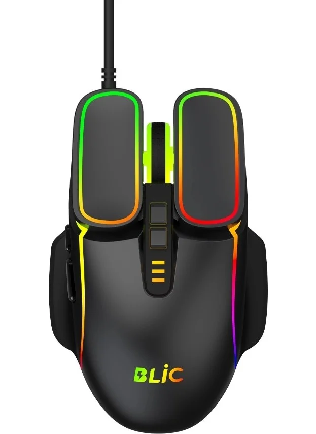 Blackbird Game Center Wired Illuminated RGB 3600 Dpi Gaming Mouse Bwm8