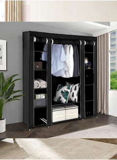 Roman Gifts Canvas Wardrobe Bedroom Furniture Cupboard Clothes Storage Organizer  - Image 2