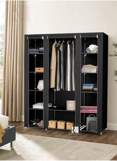 Roman Gifts Canvas Wardrobe Bedroom Furniture Cupboard Clothes Storage Organizer  - Image 1