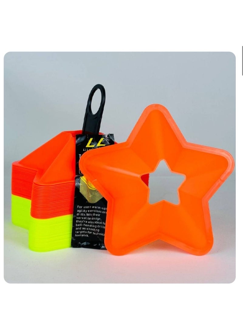 أقماع تدريب رياضية على شكل نجمة متعددة الألوان - Image 1